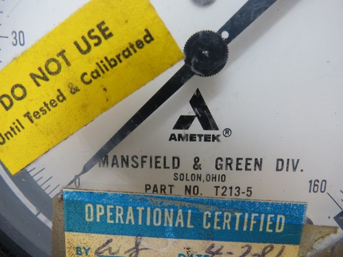 AMETEK PSI GAUGE 5+1/4 INCH METER GUAGE STEAM PUNK (C1.5A2205) - Imagen 2 de 5