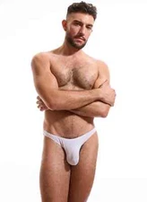 N2N Bodywear Men white cotton micro thong underwear size M L XL