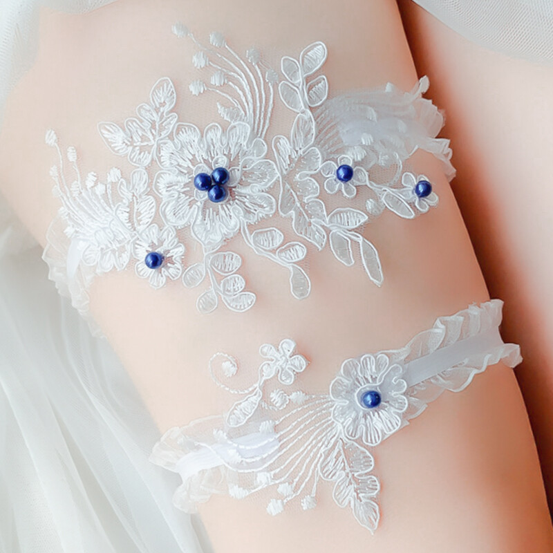 Women Girls Sexy Pearl Leg Garter Lace Bridal Garter Belts Wedding Party  Cosplay | eBay