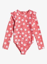 ROXY Little Girls' Shirtny Everglow Long Sleeve UPF 50 One-Piece Rashguard NWT