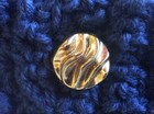 Ob.D. Handmade, Hand Crocheted, Head Band/Cowl, Blue w/Gold Button — photo 7