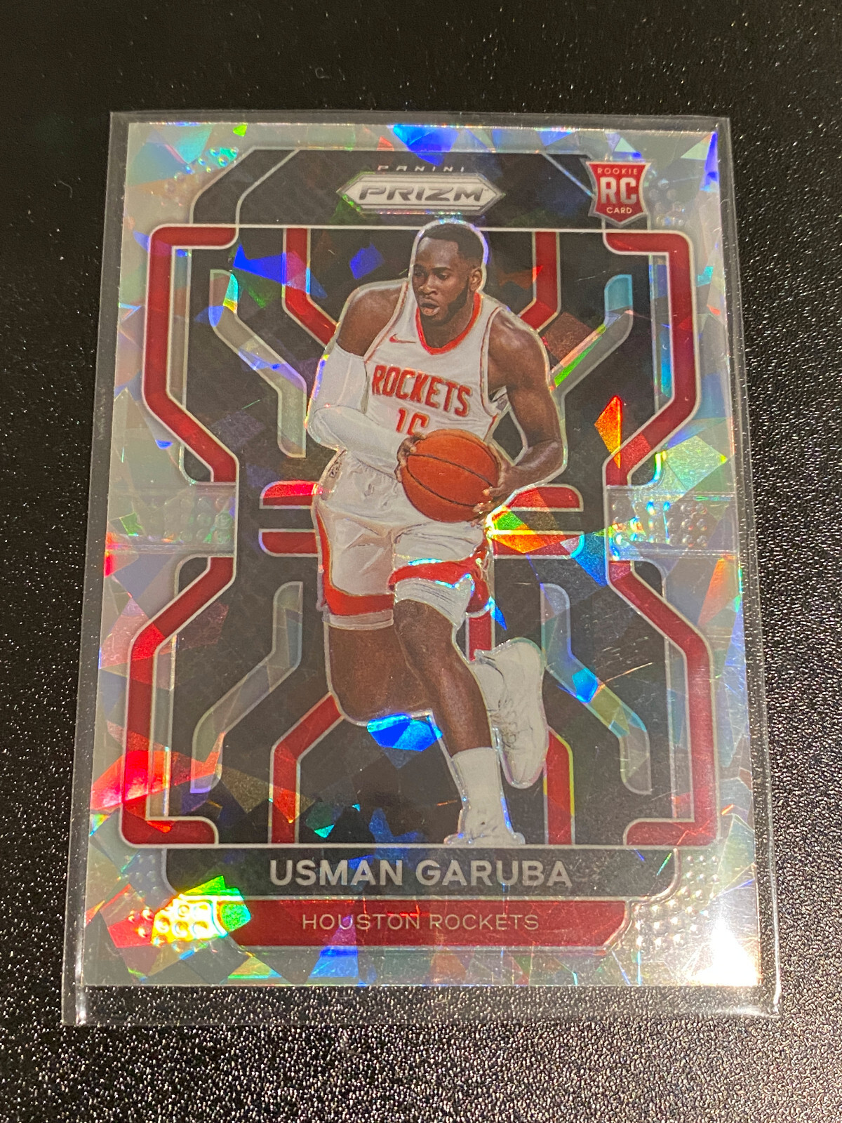 2021-22 Panini Prizm Usman Garuba Rookie Silver Cracked Ice Prizm SP #321 RC