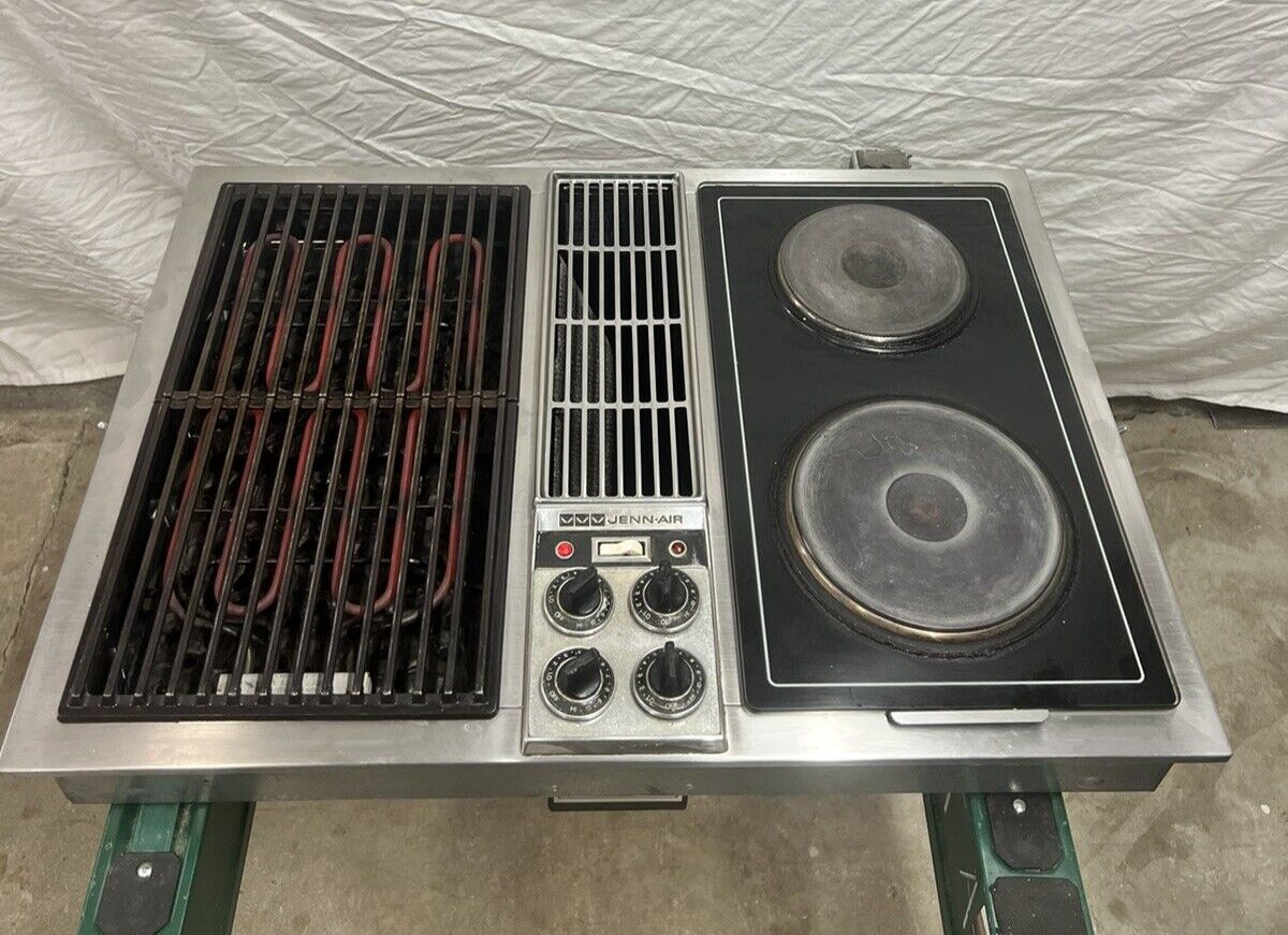 JENNAIR Stainless Downdraft Cooktop 30” Electric Model C221 W/ Grill SEE VIDEO eBay
