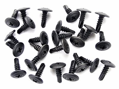 AMC Black Trim Screws- #8 x 1/2'' Long- Self Tap Low Profile- 25 screws- #236