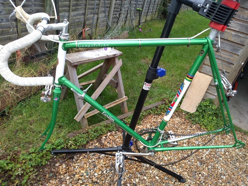 VINTAGE CARLTON RACING BIKE FRAME, and components 1970s
