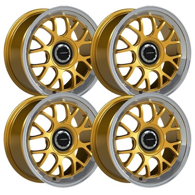 (Set-4) Vision 478 Alpine 20x8.5 5x120 35mm Gold Wheels Rims 20 Inch