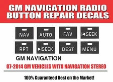 2007-2010 GM Chevrolet NAVIGATION RADIO STEREO Button Decal Sticker Repair Set