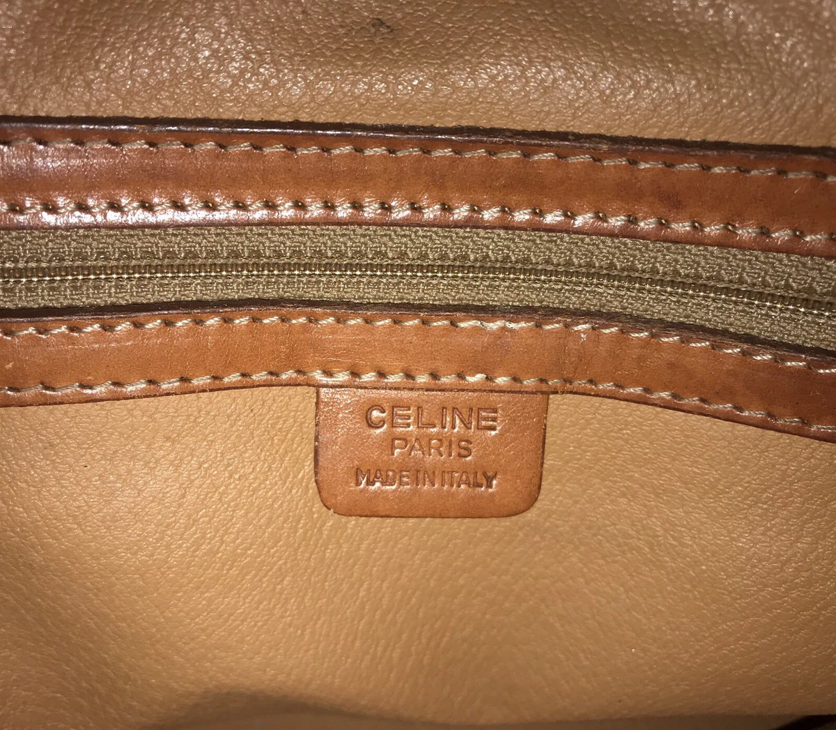 CELINE Macadam Vintage Handbag 12x9x5 Made In Italy DM95