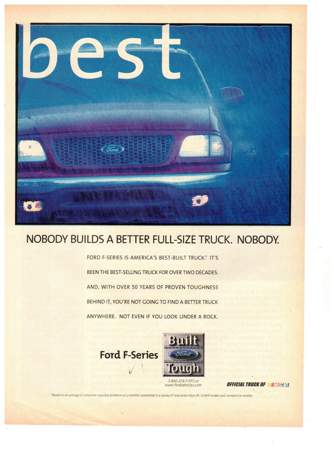 Ford F Series 150 Nobody Builds Better Full Size Truck Vintage 1993 Print Ad
