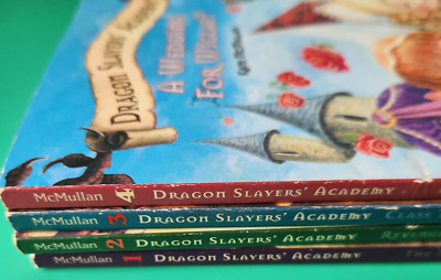 Dragon Slayers Academy Series Kate McMullan Lot  1 - 4 Chapter Books 1, 2, 3, 4