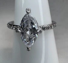 Size 9 Bomb Party RG25189 "Dazzling Bliss" Diamond CZ On Rhodium