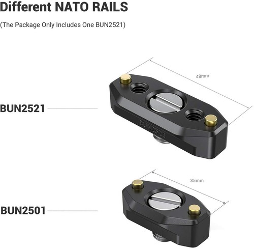 SmallRig NATO Rail with ARRI Locating Screw 48mm with safety pins BUN2521B - Picture 6 of 7