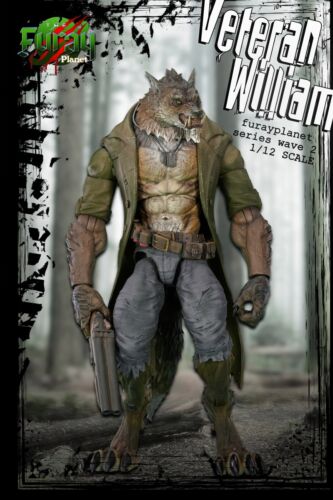 FuRay Planet Wilderness Hunter MU-FP002 Modellino lupo mannaro 1/12 - Foto 10 di 12