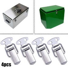 4X Stainless Steel Spring Loaded Clamp Clip Case Box Latch Catch for TOGGLE