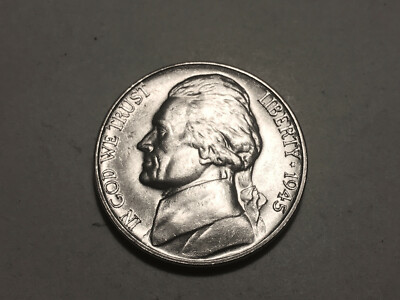 1945-D RPM#37 D/D Tilted Nice BU Silver Jefferson War Nickel