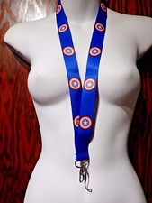 CAPTAIN AMERICA LANYARD logo shield Steve Rogers Avenger Marvel neck strap ID Z1