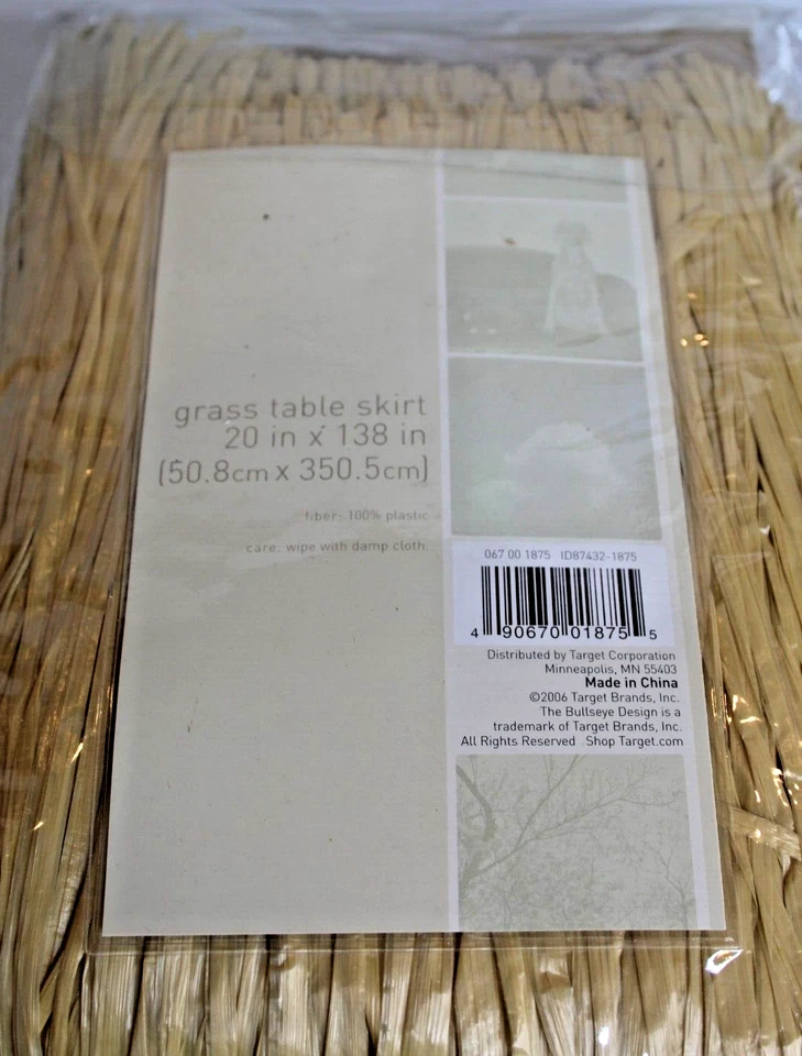 Target Home Brand Grass Table Skirt Island View 20" x 138" - New In Pkg. Luau - Image 4 of 4