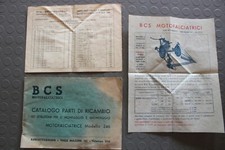 MOTOFALCIATRICE BCS 246 1954 CATALOGO RICAMBI LISTINO PREZZI PUBBLICITA' EPOCA