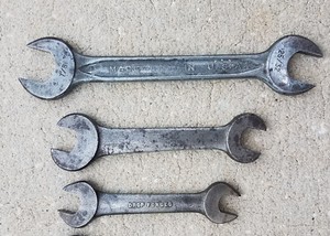 Vintage Open End Wrenches, 1 is 7/8 x 25/32 MADE IN USA, 2 others also Vintage
