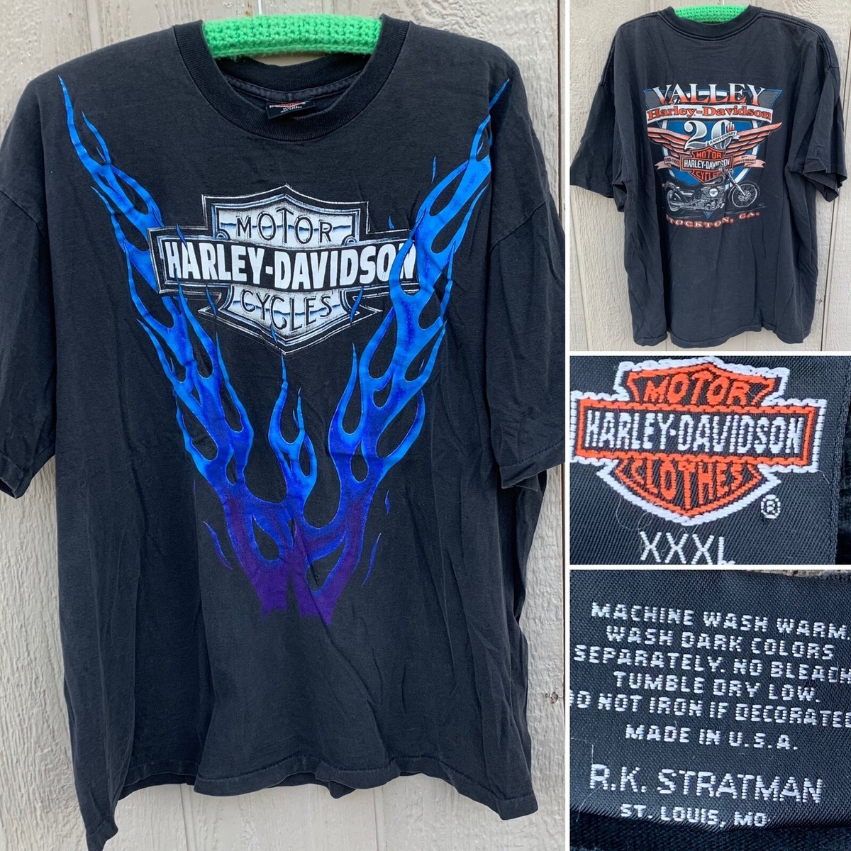 vintage Harley Davidson blue flames 1993 90th anniversary t vintage Harley Davidson blue flames 1993 90th anniversary t