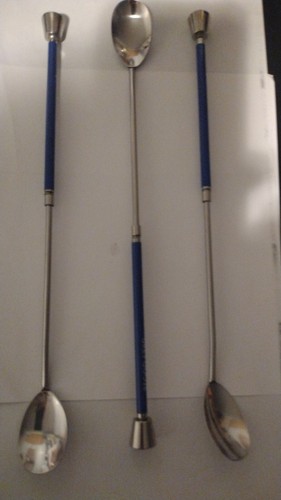 3 NEW Grey Goose Collection Branded Bar Mixing Spoons 11 inch long - Picture 2 of 2