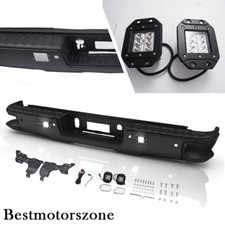 Rear Bumper For 2014-18 Chevy Silverado 1500 Gmc Sierra Wpark Hole Led Lights