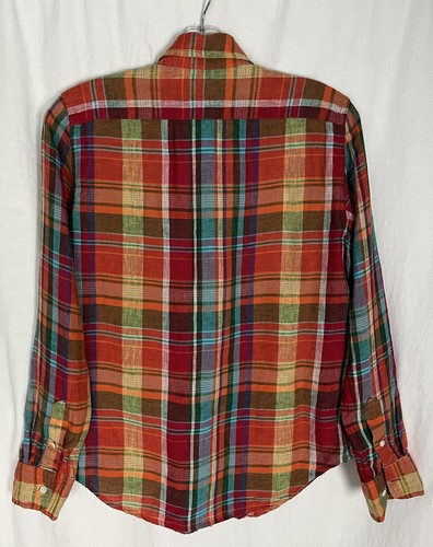 Camisa Polo Ralph Lauren Hombre Multicolor Calce Clásico Lino a Cuadros Talla SP - Imagen 2 de 5