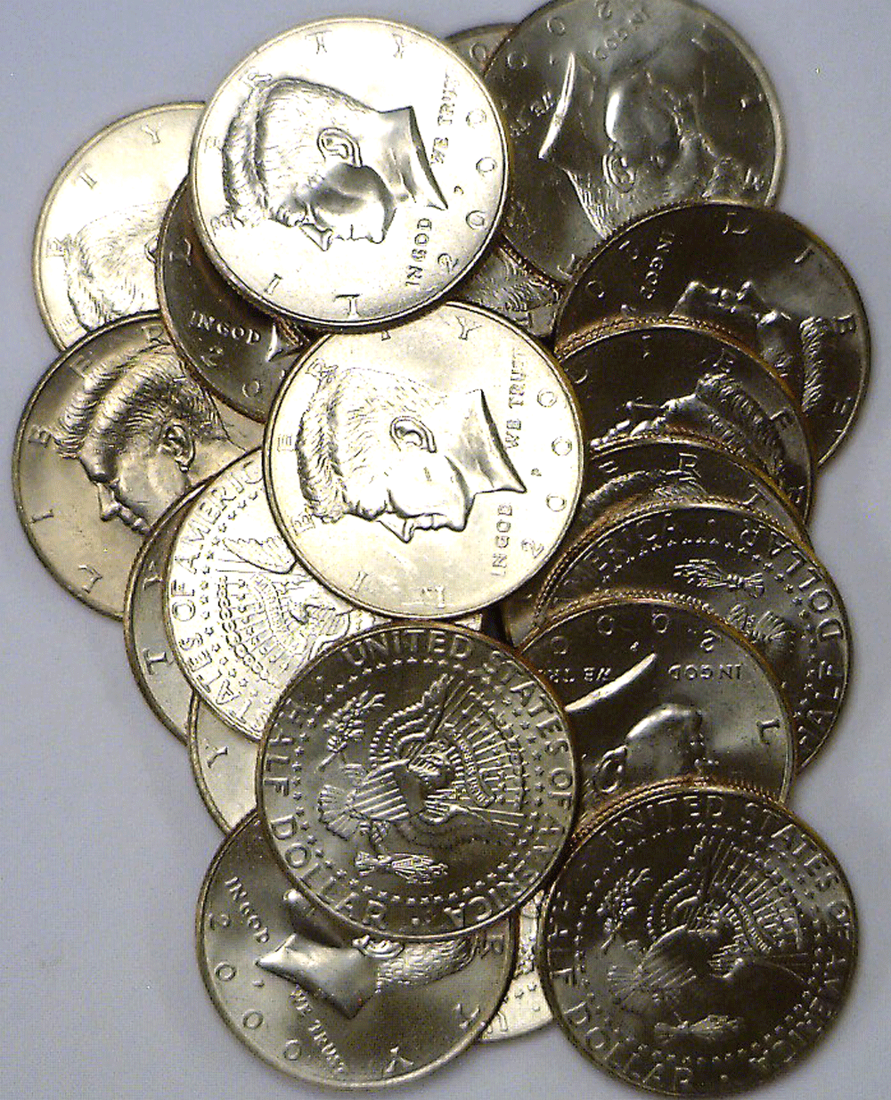 2000 P 50C Kennedy Half Dollar Max 62% OFF $10 Face Roll Coin Finally resale start Fr 20 Straight