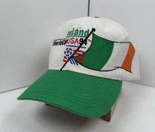 1994 World Cup Soccer Ireland / USA Embroidered Flag Snapback Hat - Apex One