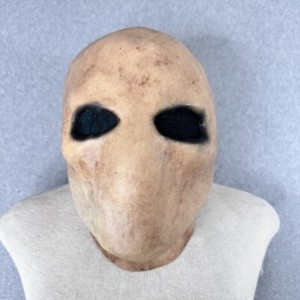 Horror-Shop Slenderman Latexmaske – Vollkopfmaske Hautfarben – Gruselkostüm Für Halloween & Fasching