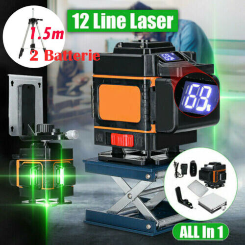 16 Line Laser Level Wasserwaage 360° Kreuzlinienlaser Selbstnivellierend +Stativ - Bild 14 von 16