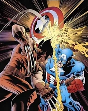 Wolverine Vs Cpt America Comic Poster 24X36 Free Shipping