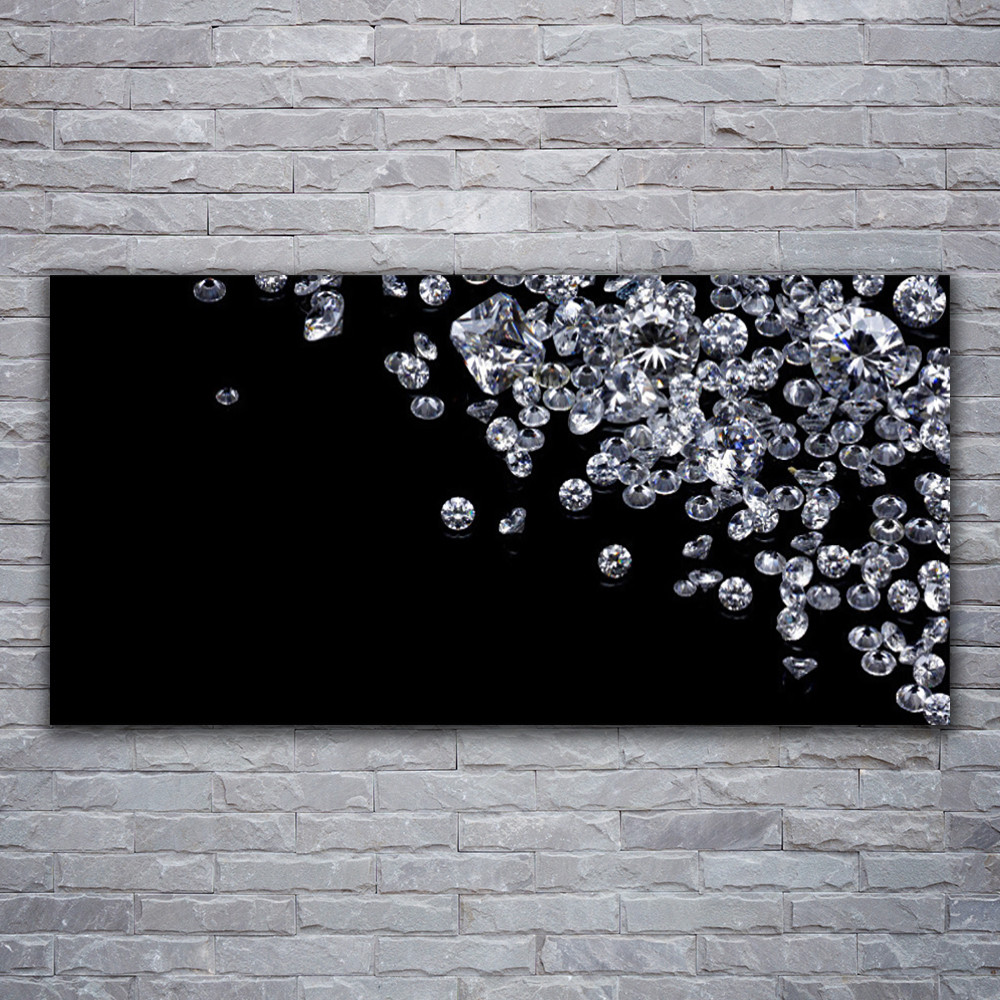 Tableau sur verre acrylique Tulup 120x60 cm avec impression de diamants
