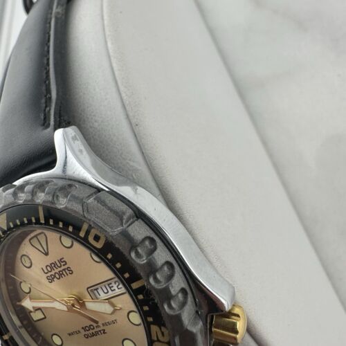 Vintage Lorus Sports Men’s Watch Gold Dial, V533-6B30, New Battery - Picture 8 of 18