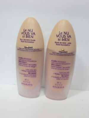 BOURJOIS LE NU VOUS VA SI BIEN FLUID FOUNDATION #54 BEIGE 1 OZ (LOT OF 2)