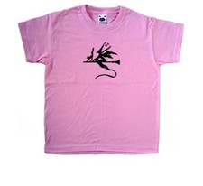 Image of Witch Broomstick Halloween Pink Kids T-Shirt