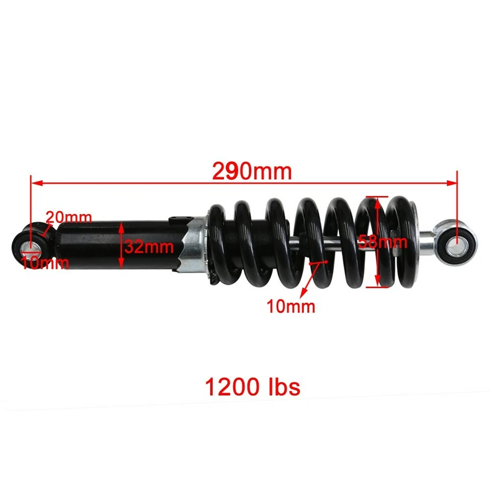 2x 290mm 11.5" Amortiguador Trasero Para Honda CRF110F KLX 110 TTR Dirt Pit Bike Foto 2 de 4
