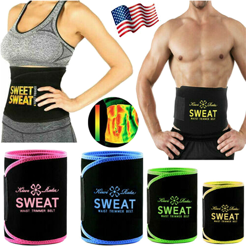 Waist Trainer Trimmer Sweat Belt for Women Men Sauna Workout Neoprene  Girdel US