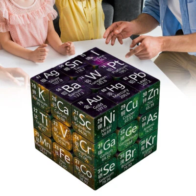 Magic Puzzle Cube Math Chemistry Element Pattern Educational Fidget Toy