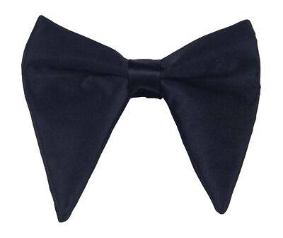 Mens Oversized Satin Silk Bow Tie Solid Color Formal Tuxedo Big Bowtie High Qual