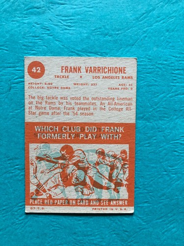 BLOW OUT SALE! $0.99 Each! Topps Football, Cards From 1960, 1961 & 1963 - 第 38/46 張圖片