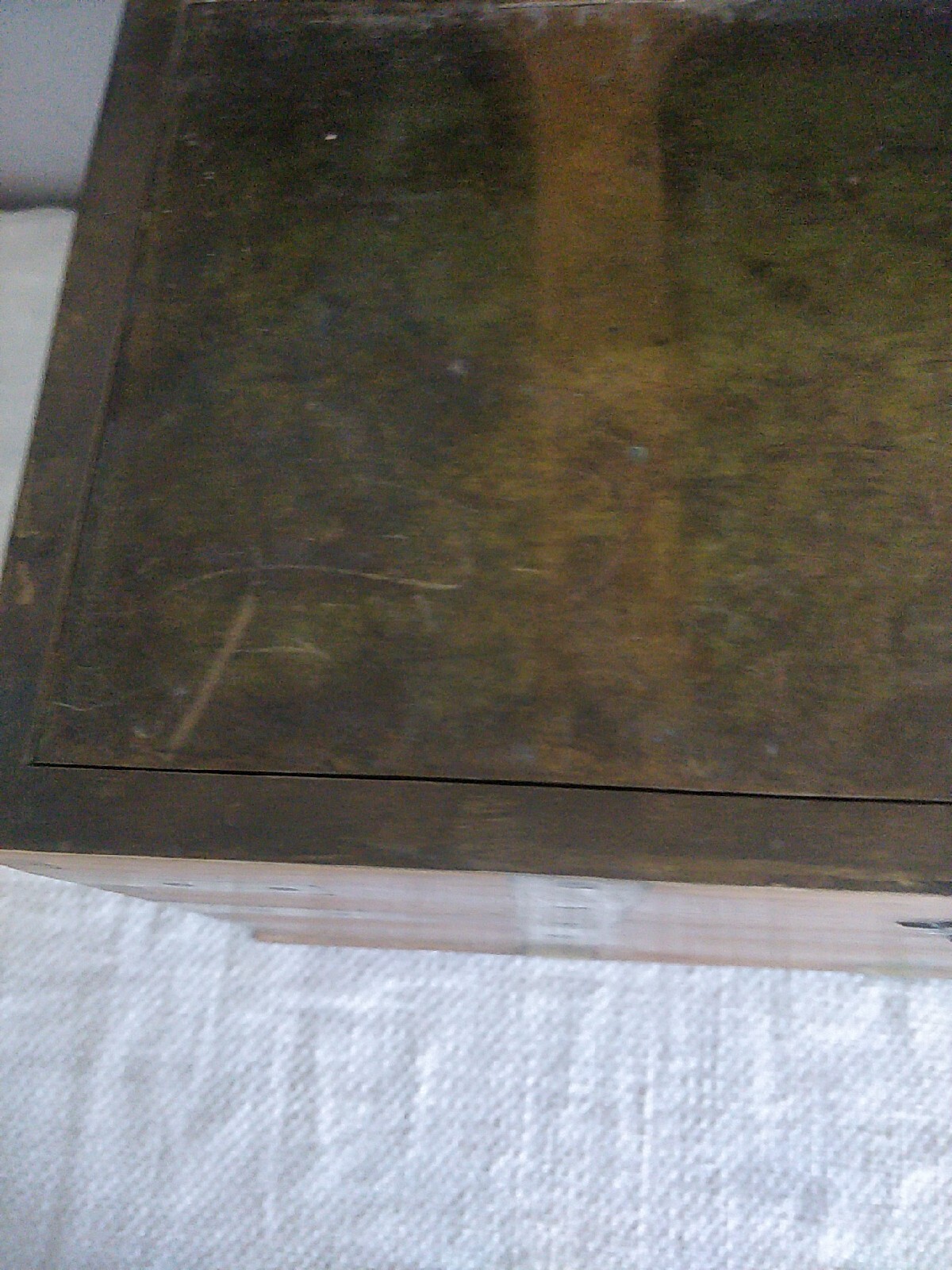 Antique 18/19th C Dutch Teak & Brass Bound & Brass Lined Strong Box/Tea