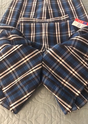 Pair New Girl’s Royal Park School Uniform Blue Black White Plaid Skort Size 10 - Picture 3 of 13
