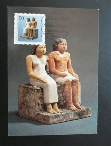 Germany EGYPTIAN GOLDEN AGE SCULPTURE 1984 BERLIN MUSEUM MAXIMUM FIRST DAY CARD