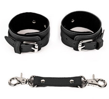 Vegan Leather Wrist/Ankle cuffs. Black