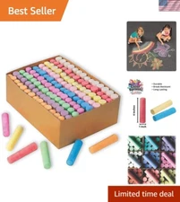 Non-Toxic Jumbo Sidewalk Chalk - 126 Colorful Pieces for Creative Outdoor Play