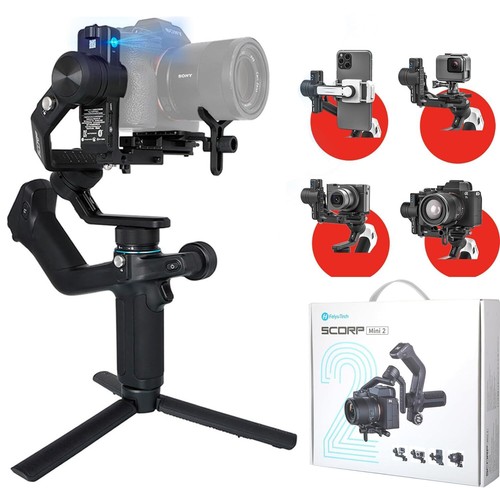 FeiyuTech SCORP MINI 2, All-in-One 3-Axis DSLR Camera Gimbal Stabilizer AI-Track