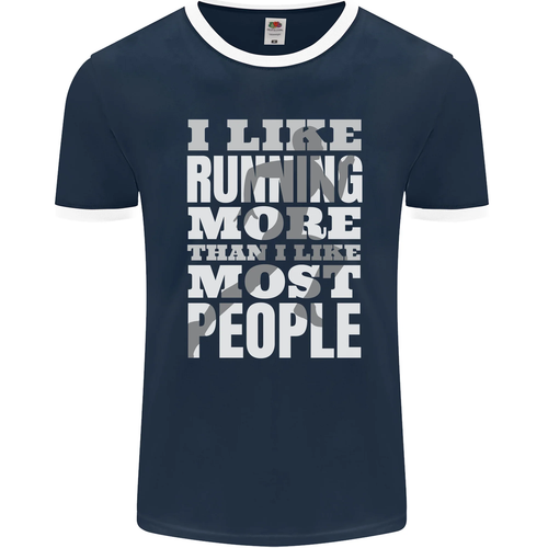 Camiseta I Like Running Cross Country Marathon Runner para Hombre Ringer FotL - Imagen 34 de 36