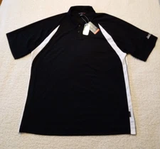 Men's NORTH END SPORT black & white SS performance golf polo shirt size XL NWT
