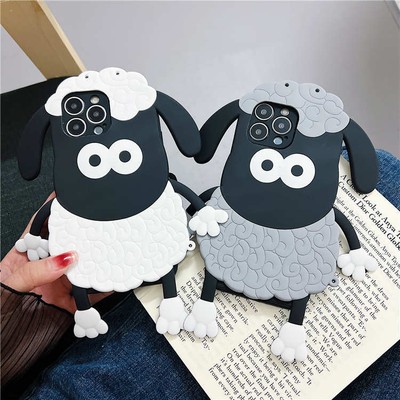3D Goat Sheep Silicone Cute Hand Back Cover Case For Huawei Mate P Nova Serious